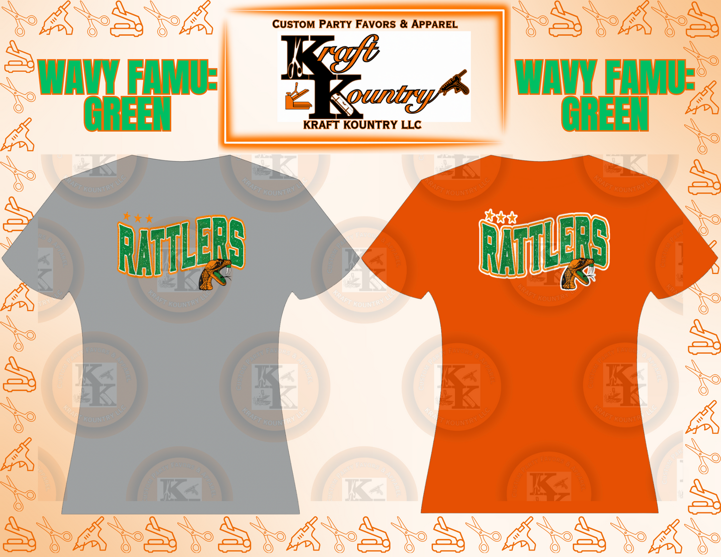 NCAA: WAVY (GREEN) FAMU Graphic T-Shirt