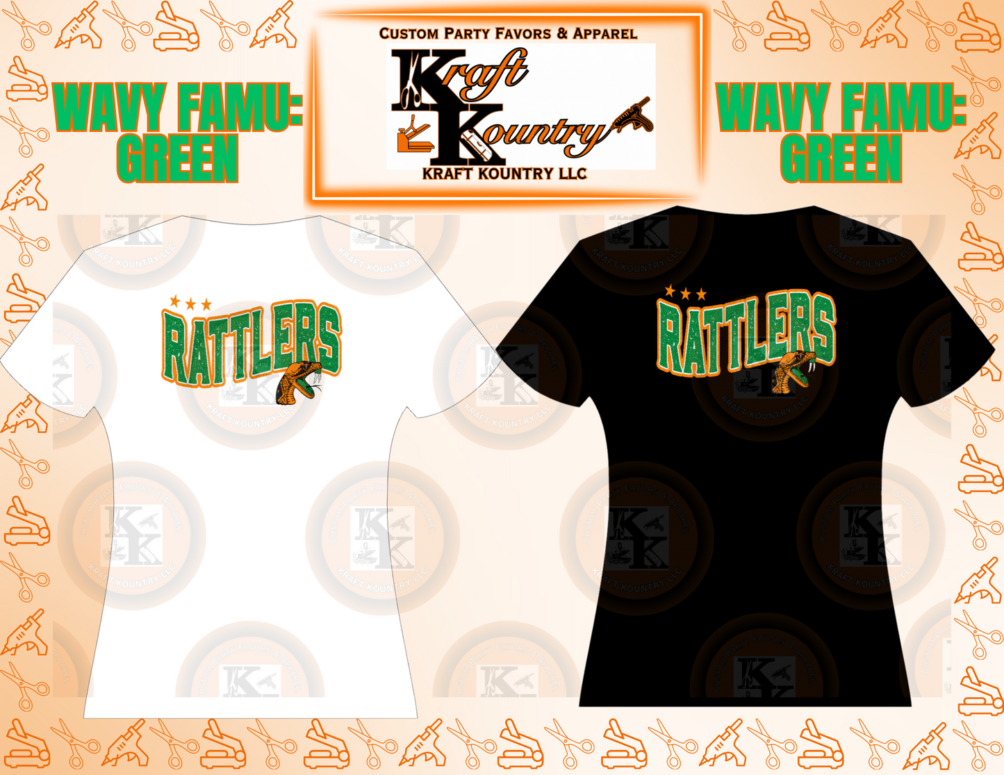 NCAA: WAVY (GREEN) FAMU Graphic T-Shirt