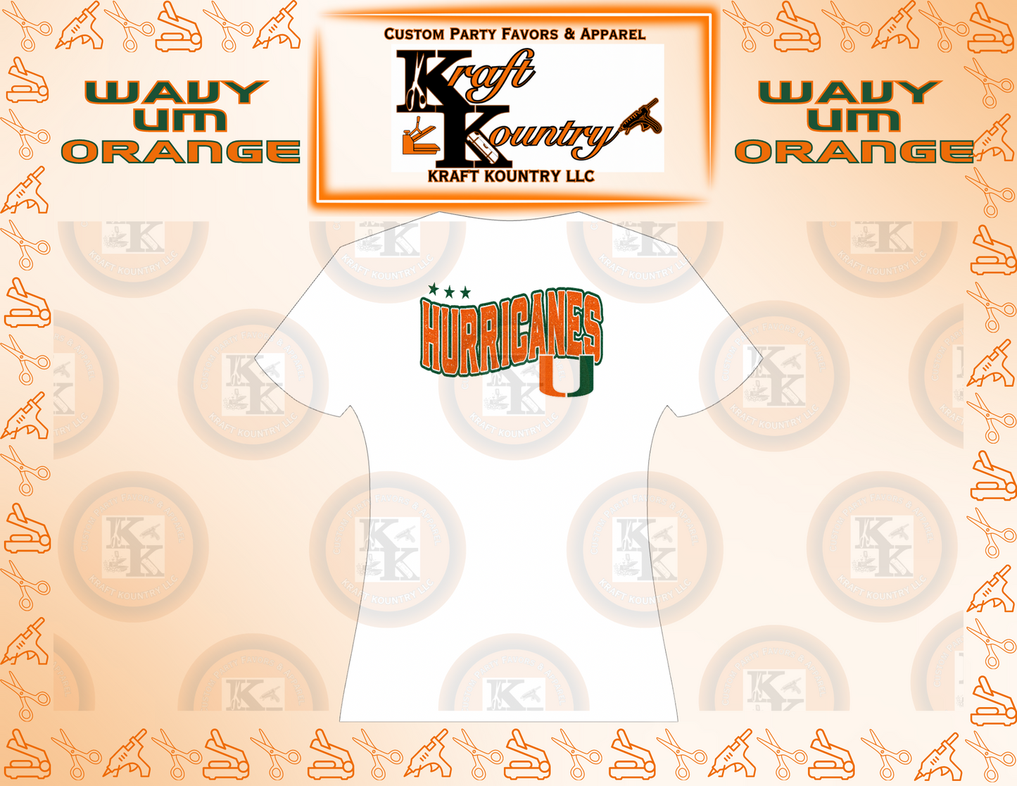 NCAA: WAVY (ORANGE) UM Graphic T-Shirt