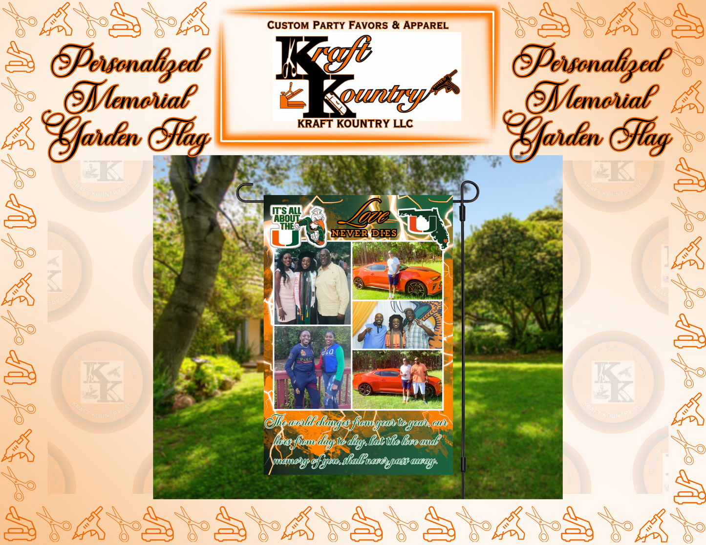 Personalized Memorial Garden Flag