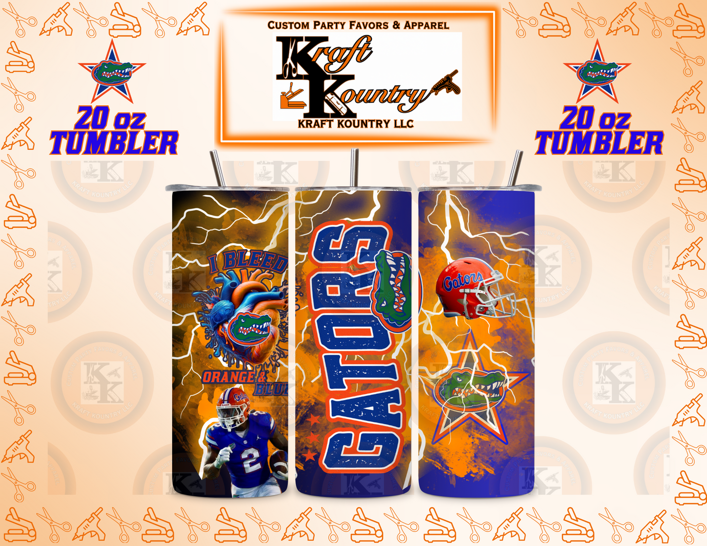NCAA: UF 20 oz Tumblers