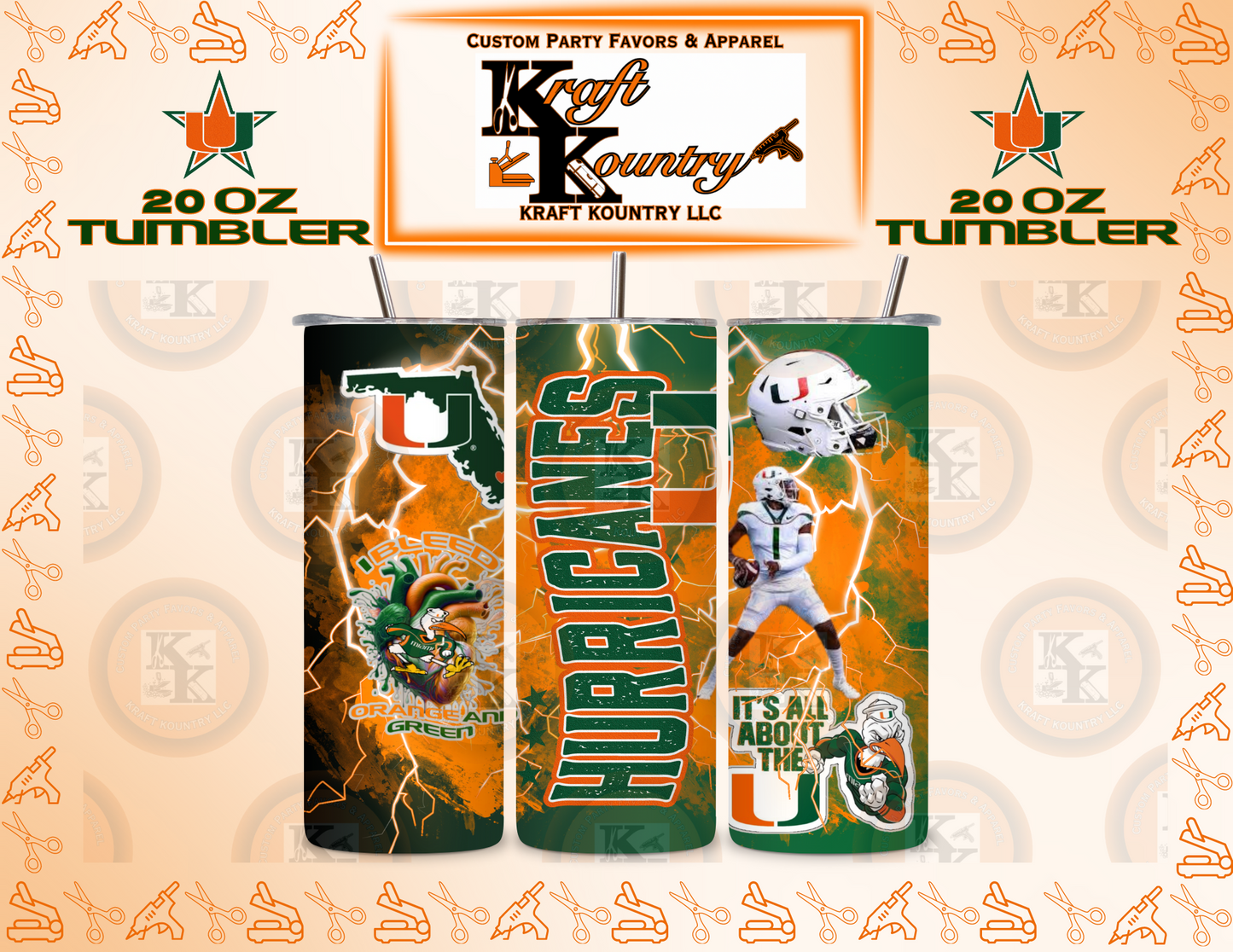 NCAA: UM 20 oz Tumblers