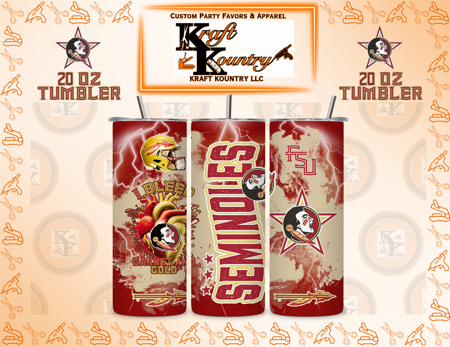 NCAA: FSU 20oz Tumblers