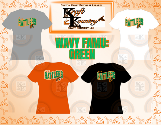 NCAA: WAVY (GREEN) FAMU Graphic T-Shirt