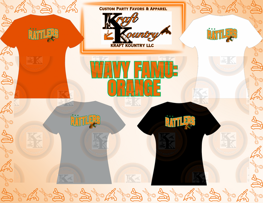 NCAA: WAVY (ORANGE) FAMU Graphic T-Shirt